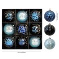 thumbnail image 3 of Adornos de bolas de Navidad 8cm | Decoraciones de plástico para árboles de formas especiales • Multicolor, azul, rojo, azul oscuro • Colgantes navideños colgantes duraderos para el hogar y, 3 of 6