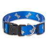 Vibrant Life Reflective Polyester Adjustable Dog Collar, Blue, Large