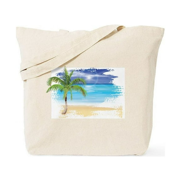 CafePress - Beach Scene Tote Bag - Unisex Canvas Tote Bag, Beige, 1-Piece