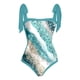 thumbnail image 3 of MKLEKYY Trajes De Baño Mujer Control Abdomen Women Vintage Abstract Floral Print 1 Piece Swimwear+1 Piece Cover Up Two Piece Vintage Print Swimsuit Monokini Bikini 2 Piece Swimsuits Two Piece 1554, 3 of 4