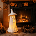 thumbnail image 3 of NANIL Halloween Woven Ghost Figurine with Witch Hat, 14 Inches Handwoven White Rattan Ghost Decor, Farmhouse Style Spooky Halloween Tabletop Centerpiece Decor for Home Ornament，Perfect Halloween Gift, 3 of 16