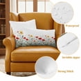 thumbnail image 3 of 2 Pack Outdoor Waterproof Throw Pillow Covers,Spring Colorful Wild Flowers Decorative Square Patio Pillowcases for Chair Couch Sofa 16x16in, 3 of 9