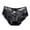 Black, variant on Women's Sexy Black Lace High Waist Panties - Plus Size Briefs - Polyester/Spandex - Full Coverage - M-XL