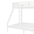 thumbnail image 5 of Twin XL over Queen Bunk Bed, Metal Space Saving Bunk Bed for Teens Adults, Noise Reduced Heavy Duty Metal Frame, No Box Spring Needed, with Safety Guardrails and Ladders, Off White, 5 of 11