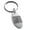 Silver, variant on Stainless Steel Letter Q Initial Floral Box Monogram Engraved Small Oval Charm Keychain Keyring