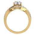 thumbnail image 4 of 2.35 CT TW Twirl Diamond Engagement Ring with Channel Set Diamonds 18K Gold (G,VS), 4 of 6