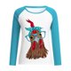 thumbnail image 4 of Pntutb Moda Mujer Impreso Camiseta Suelta Blusa De Manga Larga Cuello Redondo Casual tops Sudaderas Con Capucha Pntutb Pntutb-3359, 4 of 4
