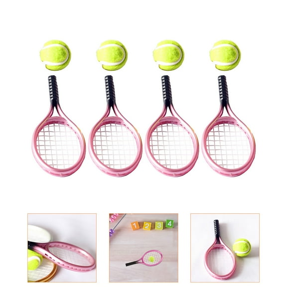 PAMINGONO Children Toy Tennis Racket 4 Sets 3.54X1.49X0.26in