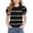 A143 Black, variant on Tween Girls Tee Puff Short Sleeve Abstract Striped Casual Tops Crewneck Breathable Graphic Blouse Daily Preschool Wear Active Summer Vacation Classic Clothes