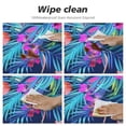 thumbnail image 4 of Nawypu  Tropical Round Fitted Tablecloth, Wrinkle Resistant Palm Leaf Flowers Elastic Edged Table Cover, Washable, 4 of 7