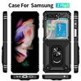 thumbnail image 4 of SaniMore Tri-layer Case for Samsung Galaxy Z Flip 5 6.7" 2023, 360° Rotating Holder/Kickstand Rugged PC Back + TPU Bumper Magnetic Car Mount Anti-fingerprint Heavy Duty Protective Case, Black, 4 of 8