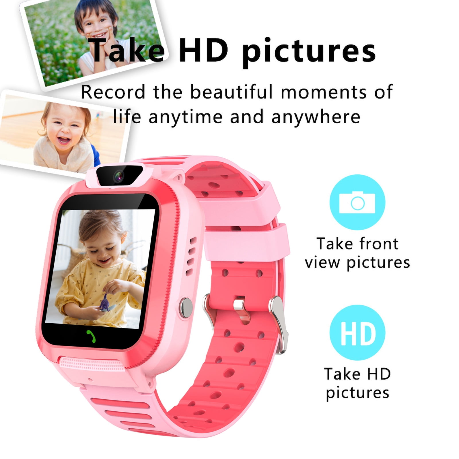 Byujiro Children's Smart Watch Intelligent Watch with High-definition Touchscreen and Camera for Video Calls 4G Student Card Pluggable Phone Watch Accurate Positioning for Boys Girls
