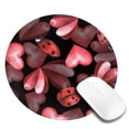 thumbnail image 2 of Disketp Ladybugs And Red Hearts Small Mouse Pad 7.9x7.9 Inches,Washable Round Mousepad For Office Laptop Computer,Non-Slip Rubber Base Mouse Pads For Wireless Mouse, 2 of 8