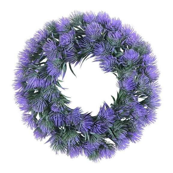 Artificial Flower Purple Lavender Wreath Decoration Wall Hanging Home Atmosphere Window Door Hanging