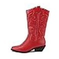 thumbnail image 3 of Soda Chaussures pour Femmes Tissu Reno-S Bout Pointu Genou Mode, Reda, Taille 9.0, 3 of 4