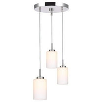 Pemberly Row 3-light Glass Cluster Pendant in Satin Nickel/Opal