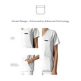 thumbnail image 6 of Siena 5-Pocket Women's Scrub Top, Comfort Fit, Moisture-Wicking Stretch Healthcare Uniform - White - XL, 6 of 6
