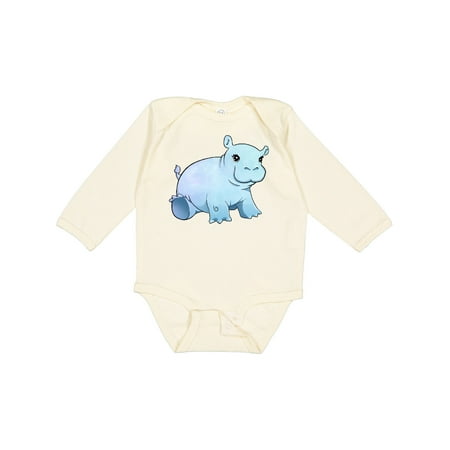 

Inktastic Cute Baby Hippo Gift Baby Boy or Baby Girl Long Sleeve Bodysuit