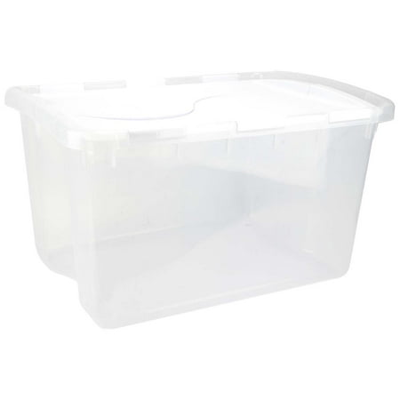 storage sterilite clear quart 48 hinged tote lid container base box boxes qt walmart 1914 single totes pack popscreen