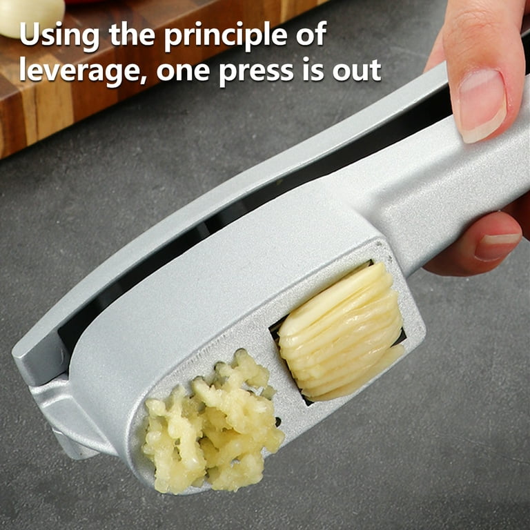 Garlic Press, 2 in 1 Mince & Slice, Ergonomic Design, Professional Ginger  Crusher with Good Grip, Easy to Clean and Squeeze(Green)