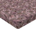thumbnail image 4 of Ambesonne Romantic Flowers Fitted Sheet, Nude Colors Floral, Full Size, Pale Pink Grey Pink Rose, 4 of 5