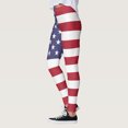 thumbnail image 5 of Gibobby Leggings Afelpados Día la Independencia para las mujeres 4 julio Leggings estampados Pantalones cintura alta Correr Pilates Gimnasio Pantalones yoga Medias Compresión Yoga（Blanco， XXL), 5 of 5