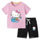 thumbnail image 3 of Hello Kitty verano niños pequeños de algodón de manga corta camiseta traje niños pantalones cortos de manga corta conjunto de dos piezas ropa para niños, 3 of 5