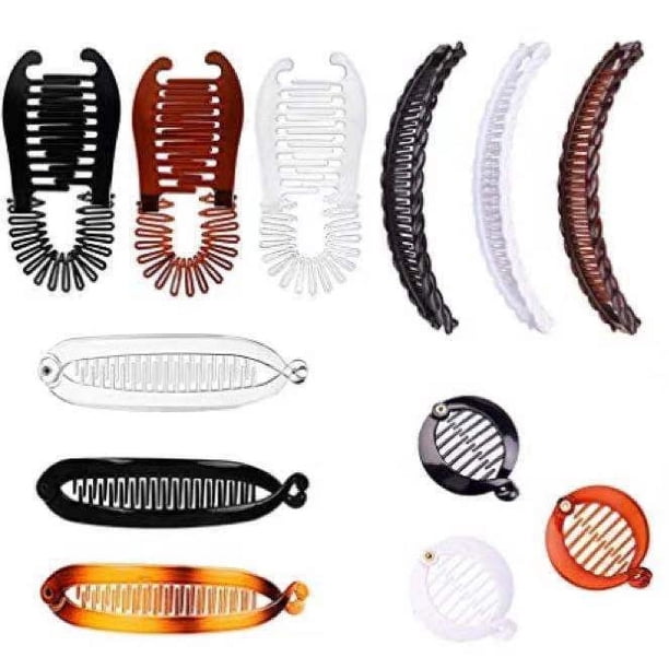 Pinza para el pelo con forma de plátano, juego de pinzas para el pelo con forma de plátano, pinza de pez, peine de moda, peine perezoso