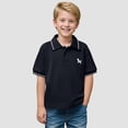 thumbnail image 2 of Staki Printed Boys' Polo Shirt Kids Boys Cute Polo Shirts Short Sleeve Lightweight Golf Tops 1-10Y(Navy,3-4 Years), 2 of 6