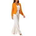thumbnail image 2 of INSPIRE CHIC Business Blazer for Women's Work Office Open Front Casual Dressy Suit Jackets XS Orange, 2 of 6