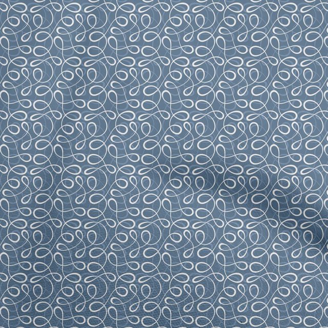 oneOone Velvet Blue Fabric Abstracts Fabric For Sewing Printed Craft Fabric By The Yard 58 Inch Wide