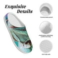 thumbnail image 5 of Lsque Stylish Sunglasses Iguana Pattern Womens Comfort Cotton on Scuff With Memory Foam and Anti-skid Sole Slipper-40/41, 5 of 7