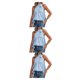 thumbnail image 3 of Jumpingount Blusa casual sin mangas Estética elegante Bowknot Camisa Boda Top Trabajo Viajes Verano Moda Ropa Azul XL Azul XL 3piezas Jumpingount CBP251004, 3 of 6