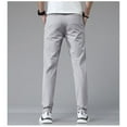 thumbnail image 5 of Casual Pants for Men Business Solid Color Dressy Trousers with Pockets Slim Fit Flat Front Stretchy Mens Dress Slacks Light Gray 32, 5 of 6