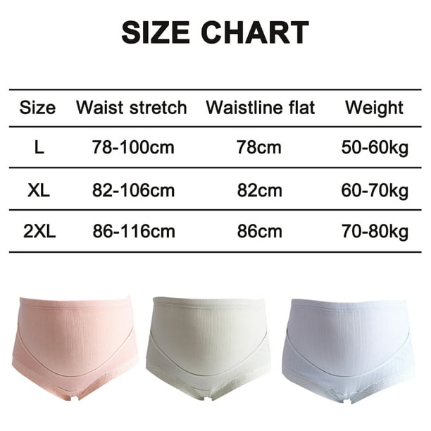 3 Pcs Cotton Women's Maternity Panties Classic High Waist Styles Maternity  Underwear Multi-pack