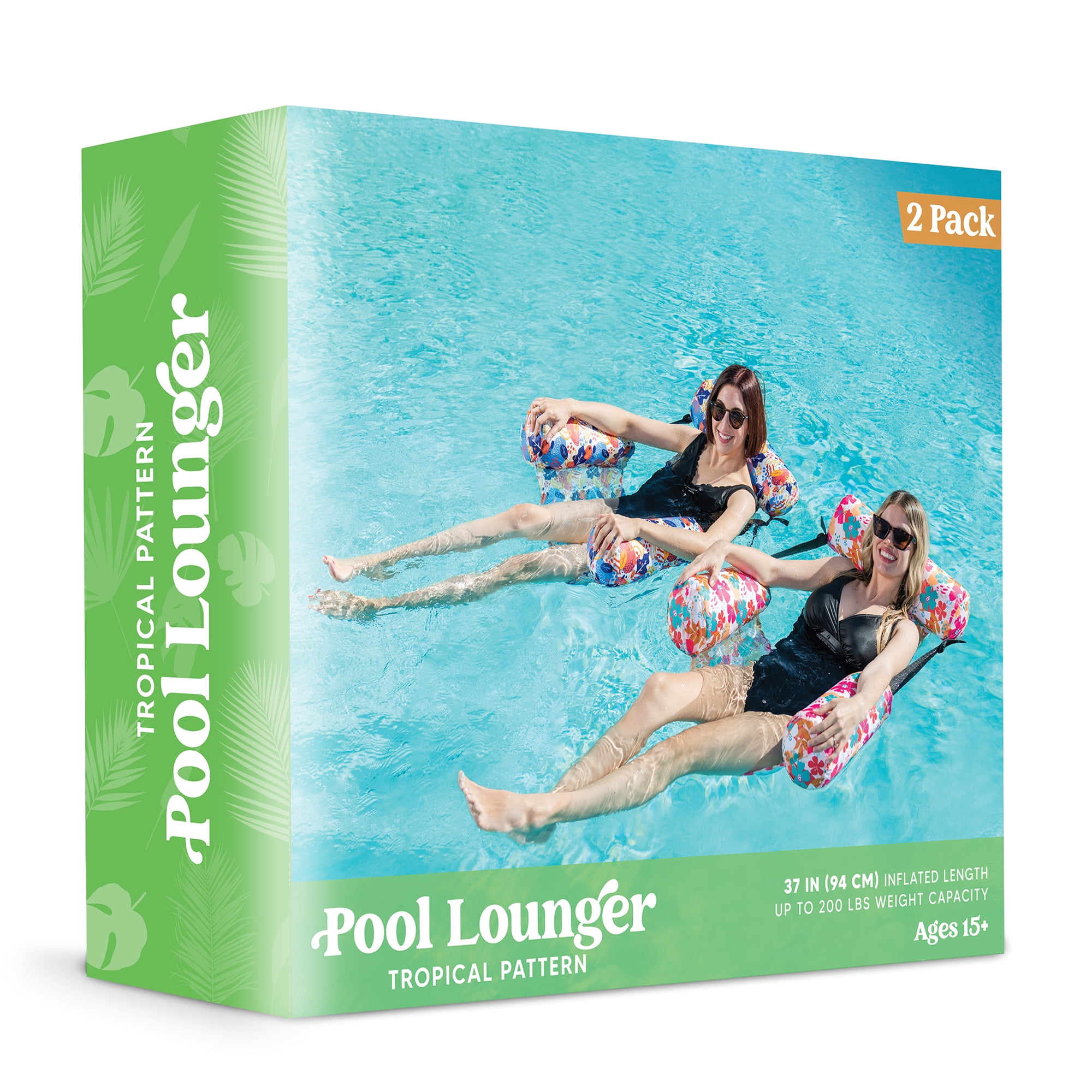 Joyfy Inflatable Pool Float for Adults,2 Packs Blow up Pool Noodles Chair for Summer Outdoor Beach Party,Inflatable Pool Lounge ,Water Floating Pool Chair