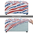 thumbnail image 5 of Xoenoiee American Flag Zebra Stripe Print Ottoman Covers Rectangle Footrest Slipcovers, Universal Rectangle Stool Cover with Elastic Bottom, Washable Footstool Cover Ottoman Foot Stool Protector, L, 5 of 7