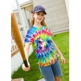 thumbnail image 6 of Aideaone Girls Kids Shirts Tie Dye T-shirt Casual Short Sleeve Crewneck Tee Top Size 5-12, 6 of 6