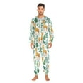 thumbnail image 5 of Adult Christmas Onesie Cute Giraffe Adult Zipper One-Piece Pajamas Unisex Pajamas with Pockets, 5 of 6