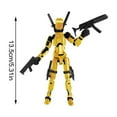 thumbnail image 3 of 3D Printed Finished Posable Titan Robot Mobile Doll Set with 9 Legendary Swords and Rotating Joints for Collectors Desktop Stand Red, 3 of 6