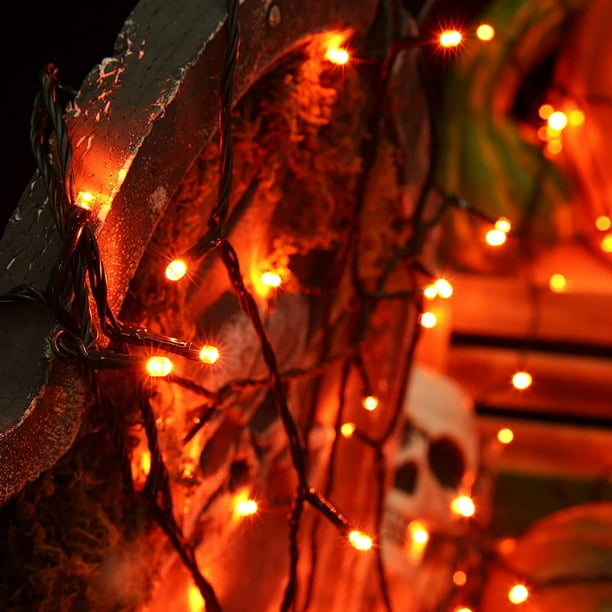 Halloween Orange Lights, 82ft 200 LED Orange String Lights, 8