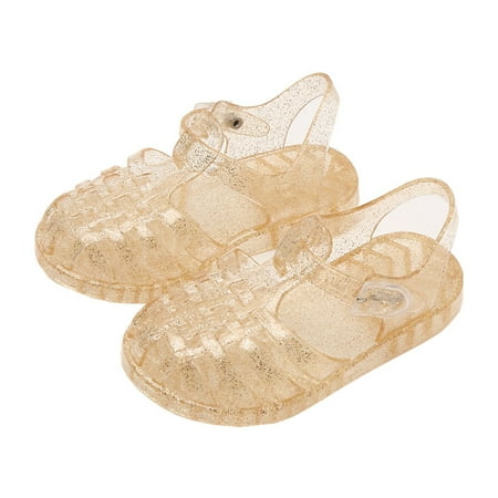 Awevudst Jelly Sandals for Girls Closed Toe Princess Costume Summer Dress Shoes