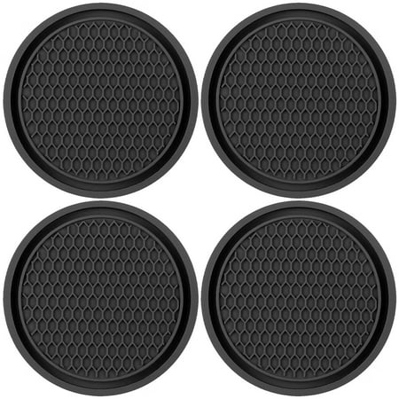 

4Pcs Car Coasters Universal Car Cup Holder Coaster for Drinks Anti Slip Auto Insert Coaster for Most Car Interior Waterproof Vehicle Cup Holder Insert Coaster Car Interior Accessories