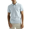 thumbnail image 4 of Men's Polo Shirts Ice Silk Smoothing Comfortable Button Collared Short Sleeve Top Casual Summer Lightweight Mens T-Shirts, 4 of 4