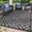 Black&gray, variant on Outdoor rug suitable for patios, patios, campervans, balconies, backyards, etc. 5ft x 8ft waterproof mat, double-sided plastic material.