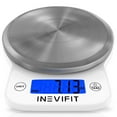 thumbnail image 1 of INEVIFIT Digital Kitchen Scale, Highly Accurate Multifunction Food Scale 13 lbs 6kgs Max, Clean Modern White with Premium Stainless Steel Finish. Includes Batteries, 1 of 5