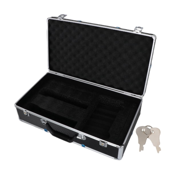 Estuche rígido para micrófono, funda protectora para micrófono inalámbrico, portátil, con forma de bricolaje, protector de almacenamiento de micrófono Micrófono de mano negro