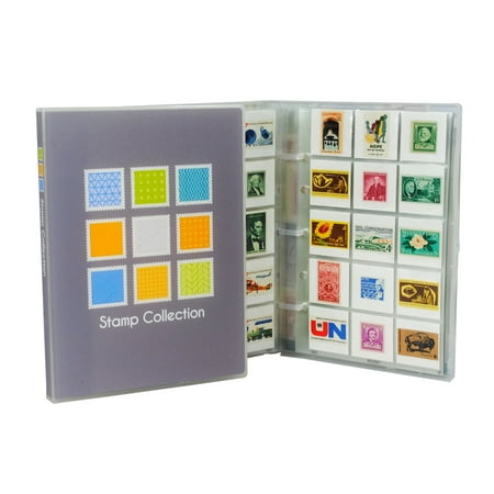 Mini Stamp Collection Kit/Album, Holds 150-300 Stamps - (Best Place To Sell Stamp Collection)