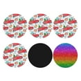 thumbnail image 2 of Disketp Watercolor Red Truck And Fir Tree Funny Coasters,6 Pcs Leather Coasters With Holder, Perfect Housewarming Hostess Gifts,Protect Furniture From Water Marks Scratch And Damage, 2 of 9
