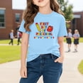 thumbnail image 5 of Juslio Girls Letter Pattern T Shirts Comfortable Breathable Crew, Neck Casual Short Sleeved Tops Shirts Sizes 2-18, 5 of 9